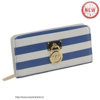 michael kors hamilton logo striped groot blauw portefeuilles Nederland Stage kb07g368